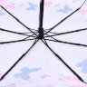 Зонт женский 3 сложения автомат "Бабочки" 9 спиц
