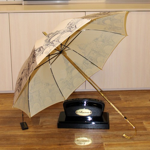 Зонт-трость Rainie с металлической ручкой и декоративным камнем 1939