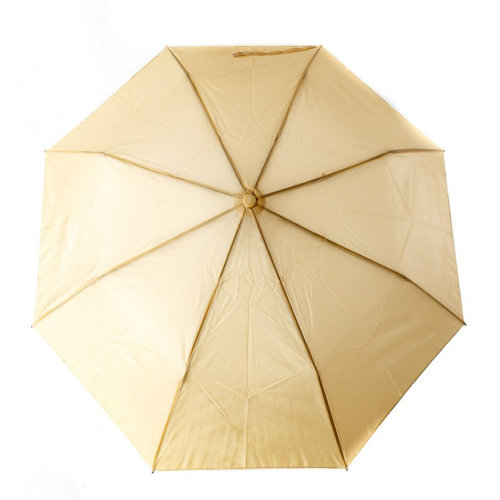 Зонт женский 3 сложений полуавтомат полиэстер "Однотонный" 8 спиц