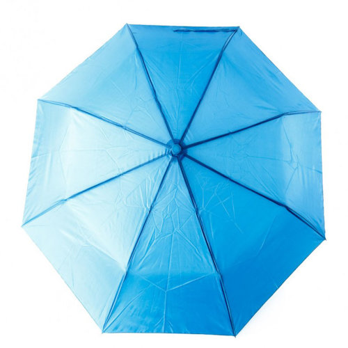 Зонт женский 3 сложений полуавтомат полиэстер "Однотонный" 8 спиц