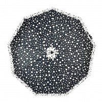 Зонт женский 3 сложения автомат "Горошек" диаметр купола 98 см 9 спиц