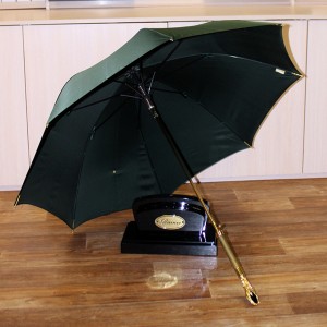 Зонт-трость Rainie с дизайнерской ручкой и декоративным зеленым камнем 1942